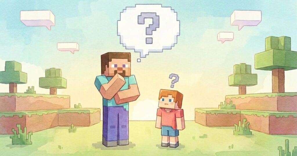 ITeens Labの無料体験に関するよくある質問を表す疑問符と吹き出しのイラスト