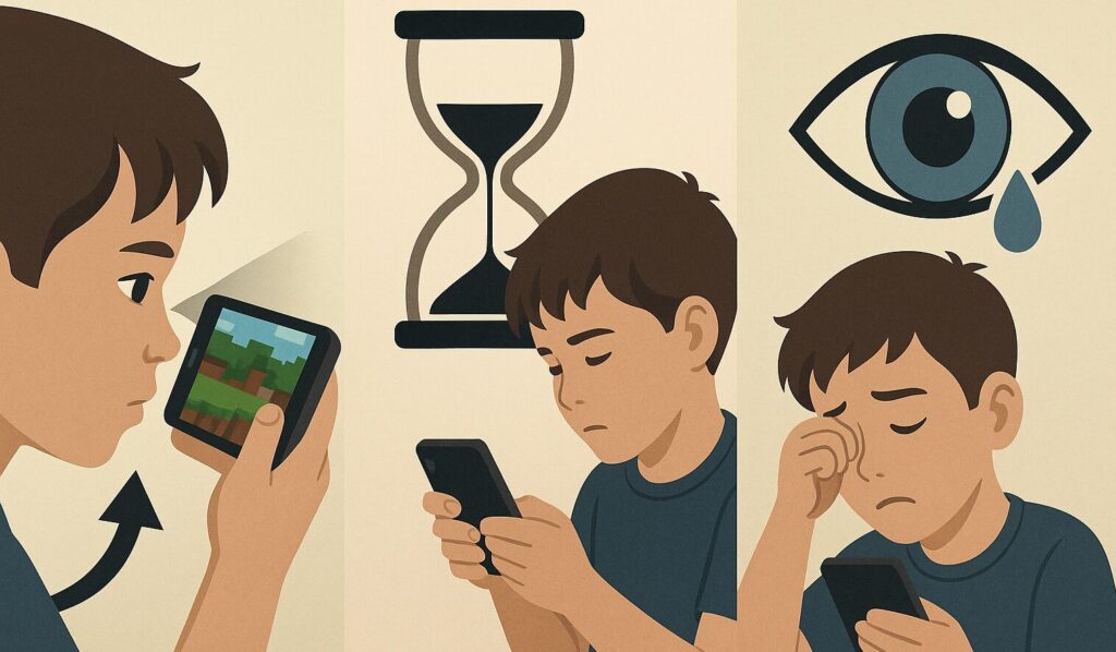 スマホでマイクラ(ゲーム)が目に悪い「3つの理由」画像